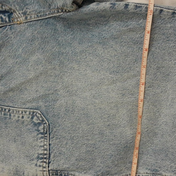 Free People We The Free Izzy Flare Raw Distressed Hem Jeans, Blue Trance, Sz 32 - Picture 10 of 16